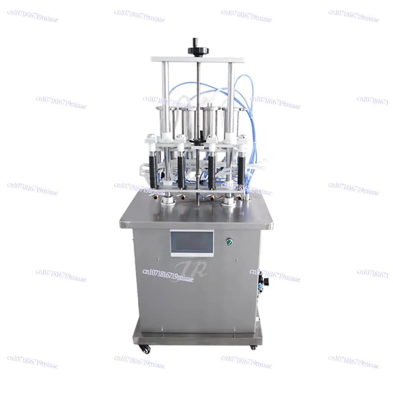 Small Negative Pressure Vacuum Four-head Liquid Quantitative Dispensing Perfume Canning Machine, Semi-automatic Four-head