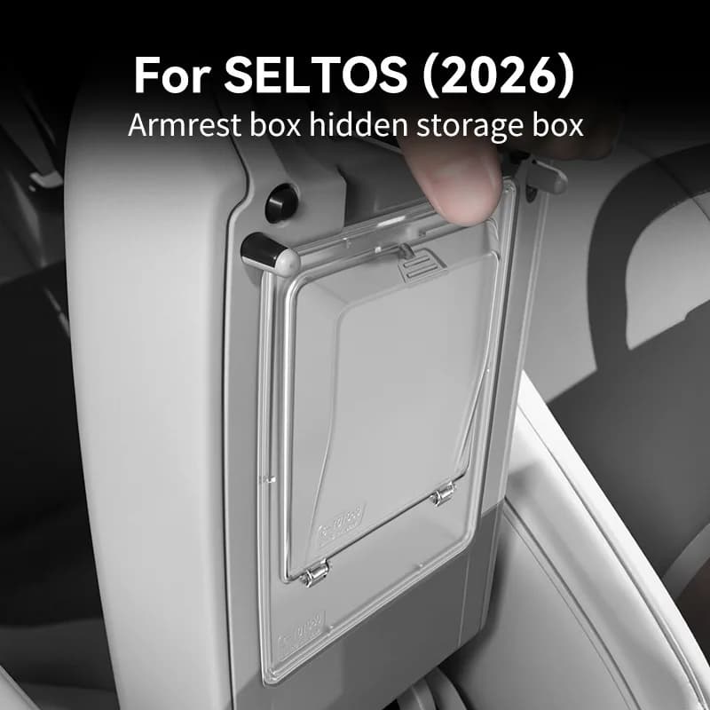 Center Console Armrest Hidden Storage Box for 2026 Kia Seltos, Car Interior Organizer Accessories