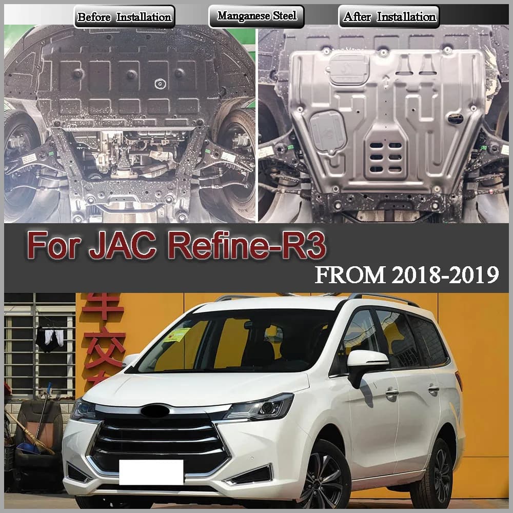 Under Engine Guard Splash Shield Mud Fender Cover Plate Fender Mudguard Protector For JAC Refine-R3 2018-2019 1.6L 1.5T