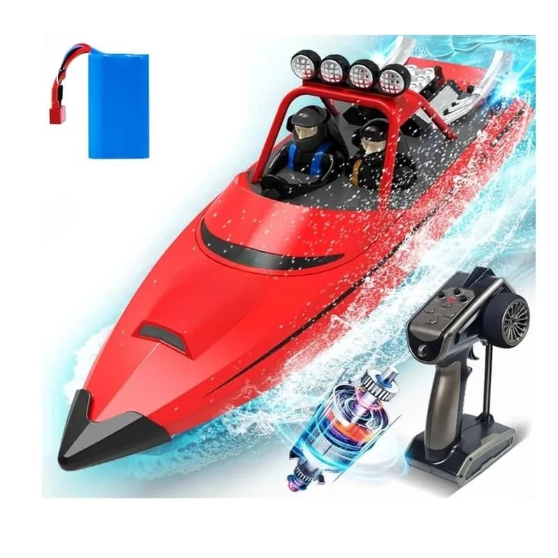 2.4G rescue boat simulation model high-speed turbojet brushless speedboat remote control boat model toy gift electric boat