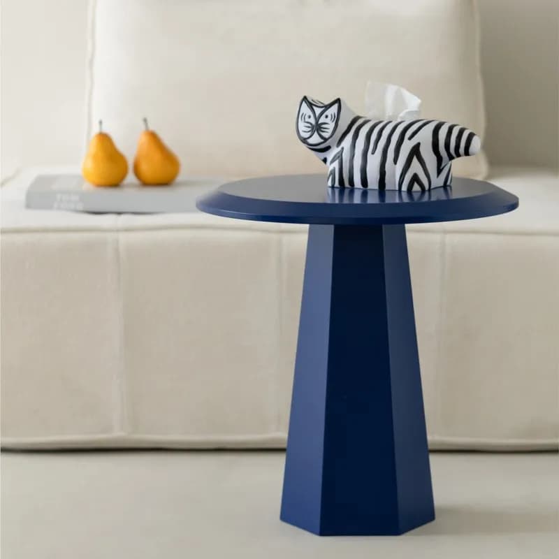 MOMO Nordic Sense Baohaus Small Round Sofa Side Table Minimalist Designer Color Coffee Table for Living Room