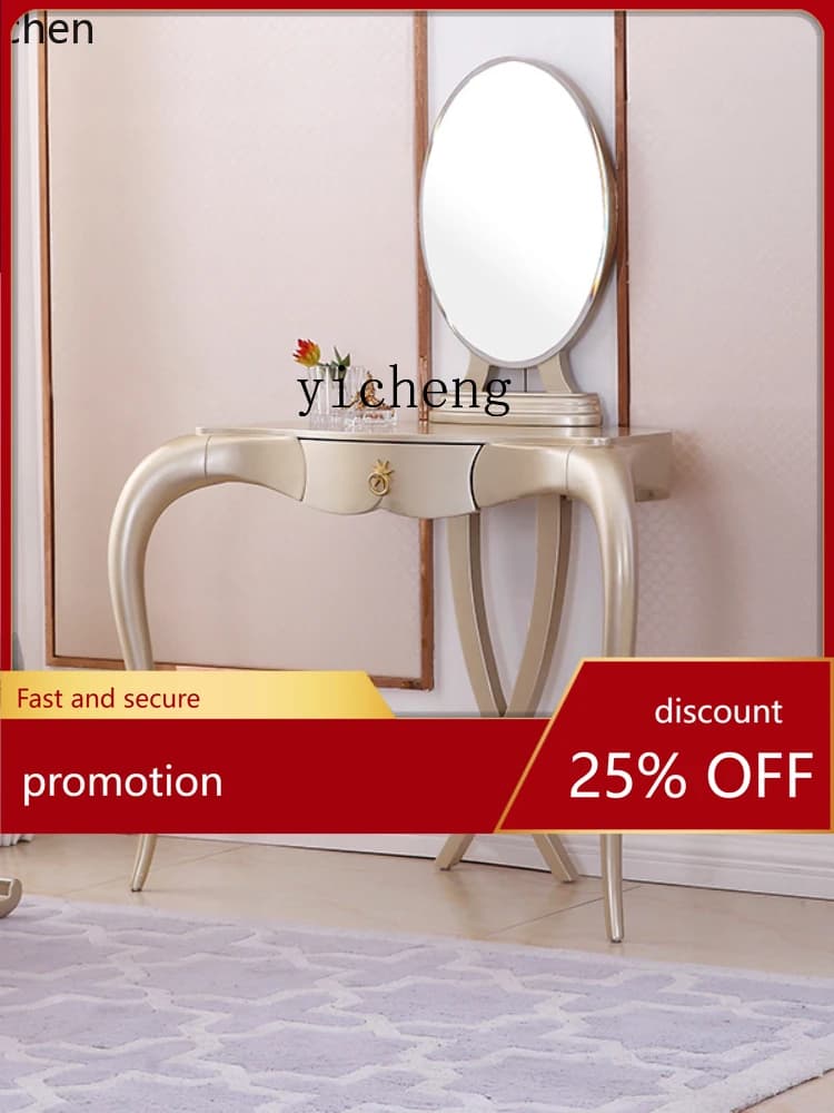 YFY  and Small Apartment Type Post-Modern Light Luxury Dressing Table Full Solid Makeup Table Dressing Table Bedroom