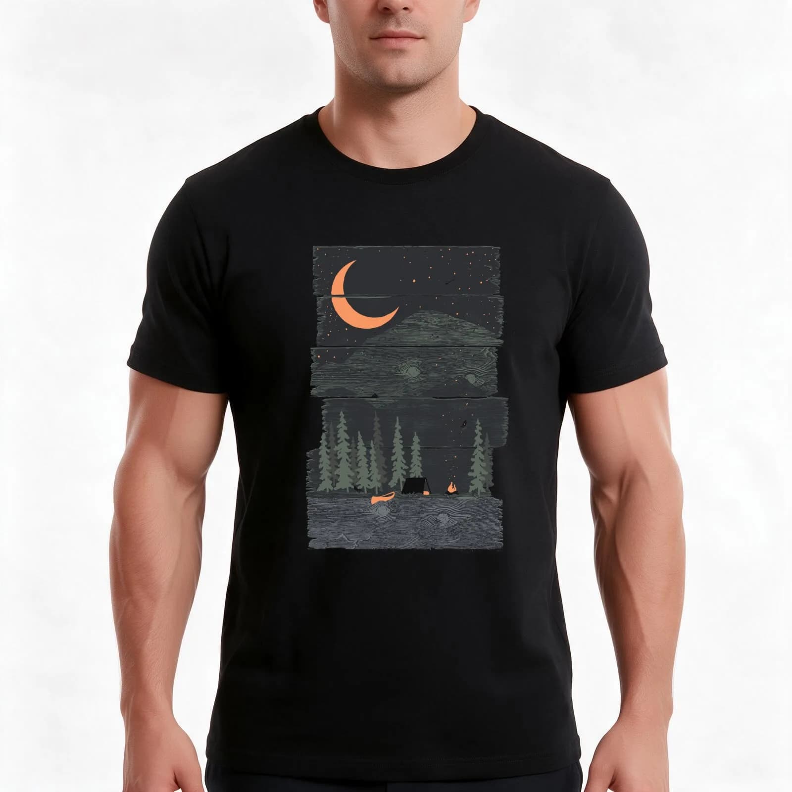Wish I Was Camping... T-Shirt Summer Casual Cotton Tee, Unisex Men Women