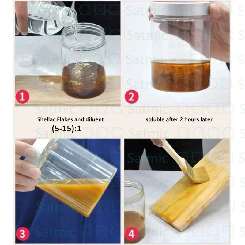 High Purity Indian Shellac Flakes Natural Golden Varnish Wooden Furniture Repair Polishing Raw Material