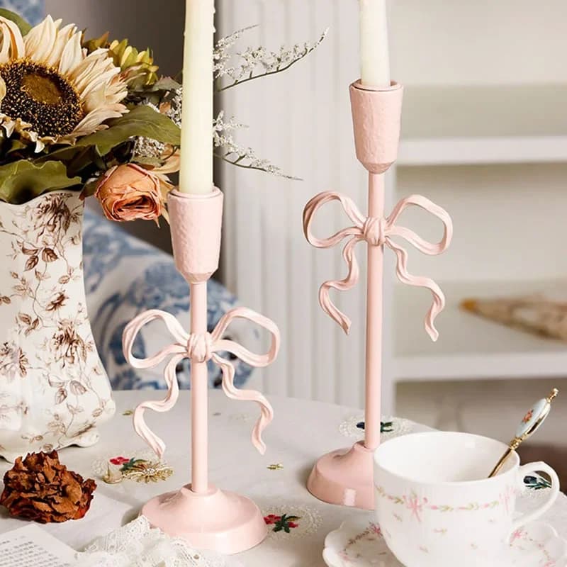 Metal Candlestick Holder for Table Centerpiece Taper Candle Holder Housewarming Gift Modern Home Decor for Living Room