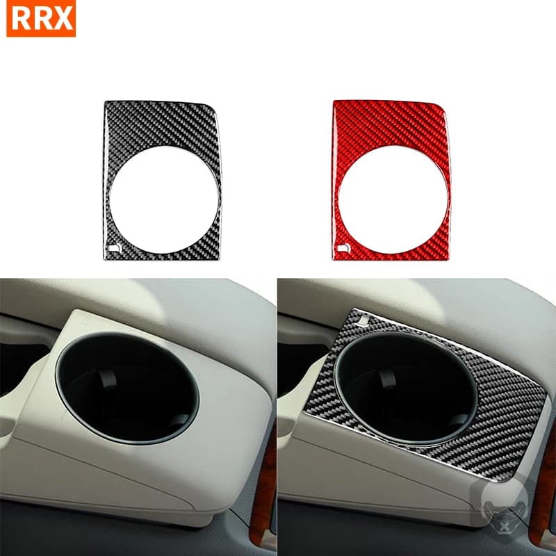 For Audi Q7 2007 2008 2009 2010 2011 2012 2013 2014 2015 Center Armrest Cup Holder Real Carbon Fiber Car Interior Accessory