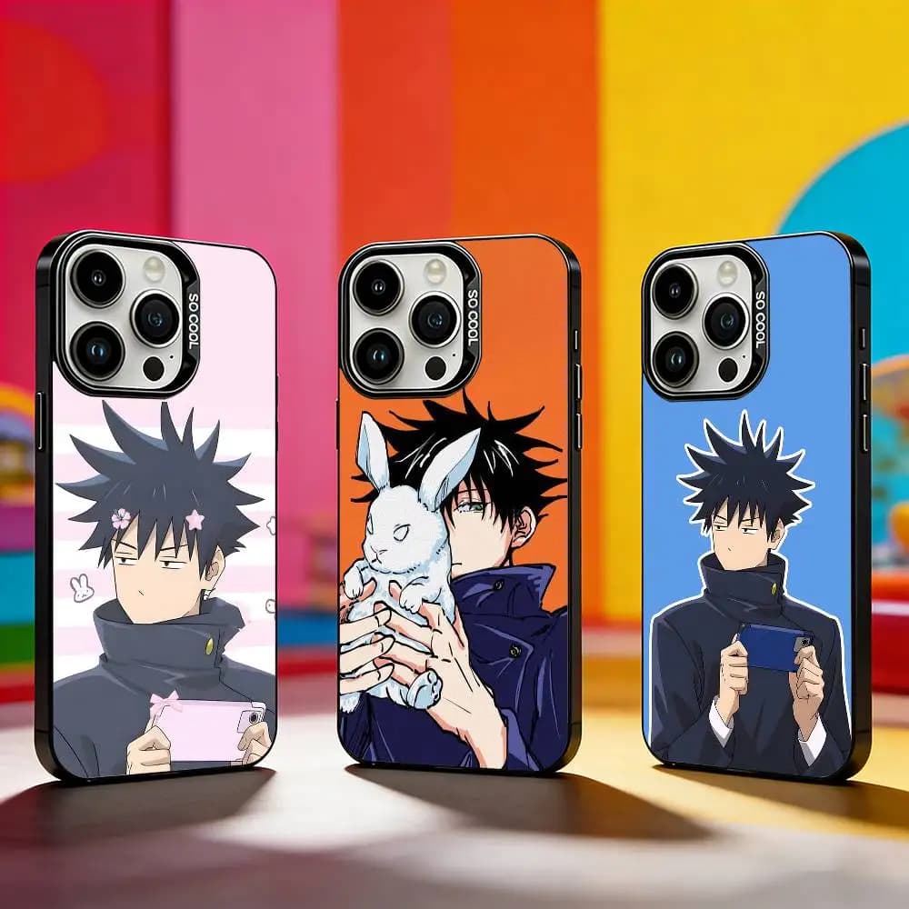 Fushiguro Megumi   Phone Case For iPhone 17,16,15,14,13,12,11 Plus,Pro Max,XS,Colored silver phone case
