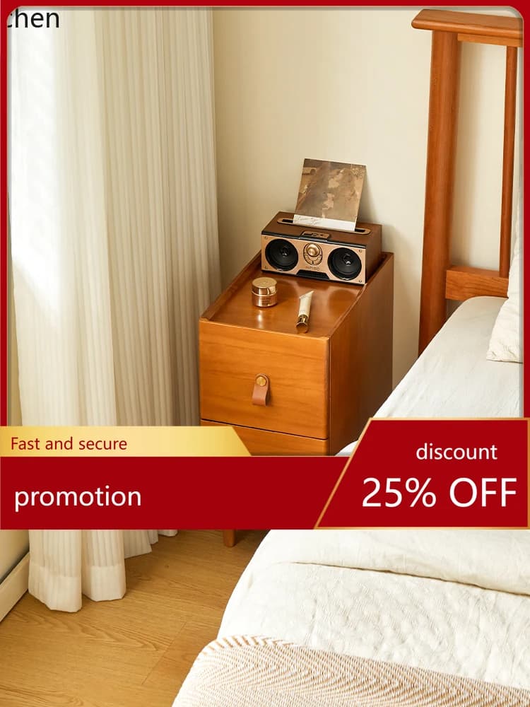 CZ Solid Wood Bedside Table Bedroom Bedside Cabinet Modern Minimalist Small Drawer Storage Cabinet