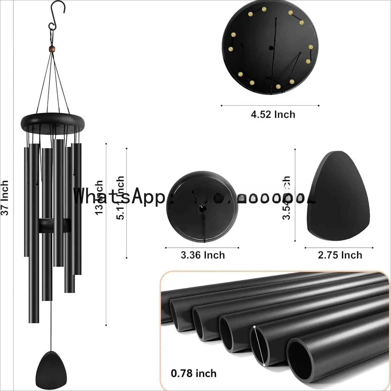 New Outdoor Waterproof Aluminum Tube Wind Chimes, Advanced Music Wind Chimes, Gifts, Commemorative Wind Chimes