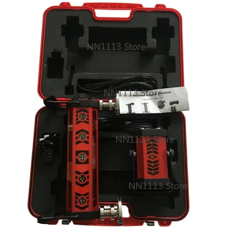 Industrial Grade ZL360A&ZL360B Laser Receiver Machine Control with Screw Clamp Base Strong Magnet Base Featuring Red Green Beam