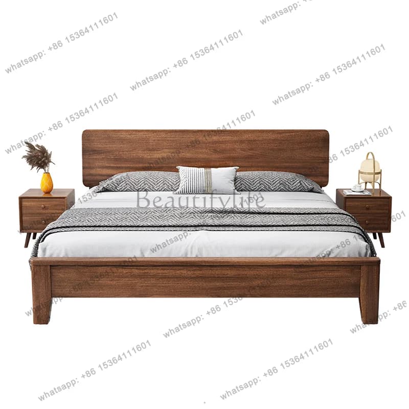 YJ Ornament Headboards Double Bed Frame Mattress Japanese Accessories Bed Frames Dressers Room Base Para Cama Queen Furniture