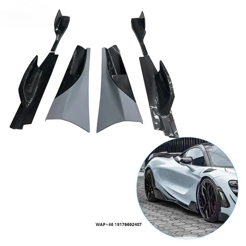 765LT Half Carbon Fiber Body Kit Side Skirts for Mclaren 720S Coupe Modification and Upgrade 765LT 2017-2021
