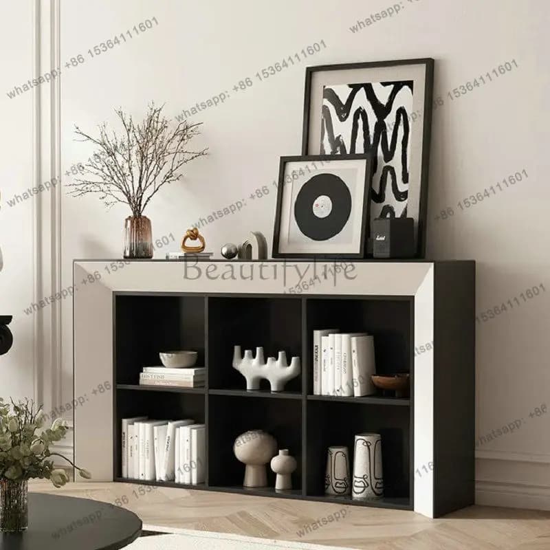 Dustproof Rustic Living Room Cabinets Classic Japanese Wooden Living Room Cabinet Display Narrow