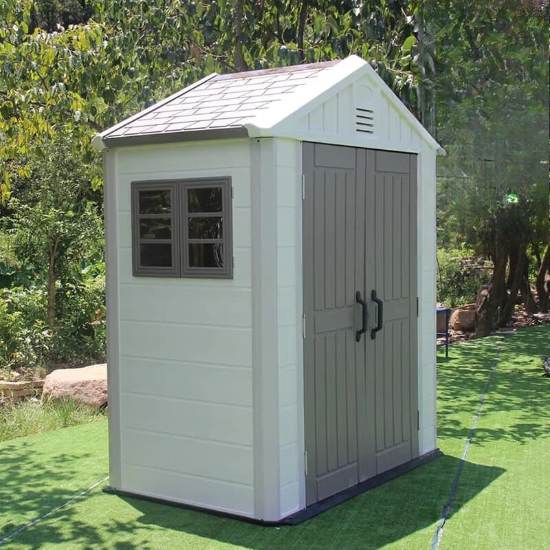 Outdoor tool room, storage room, courtyard, garden storage room, rural villa roof, simple room, assembly activity board room