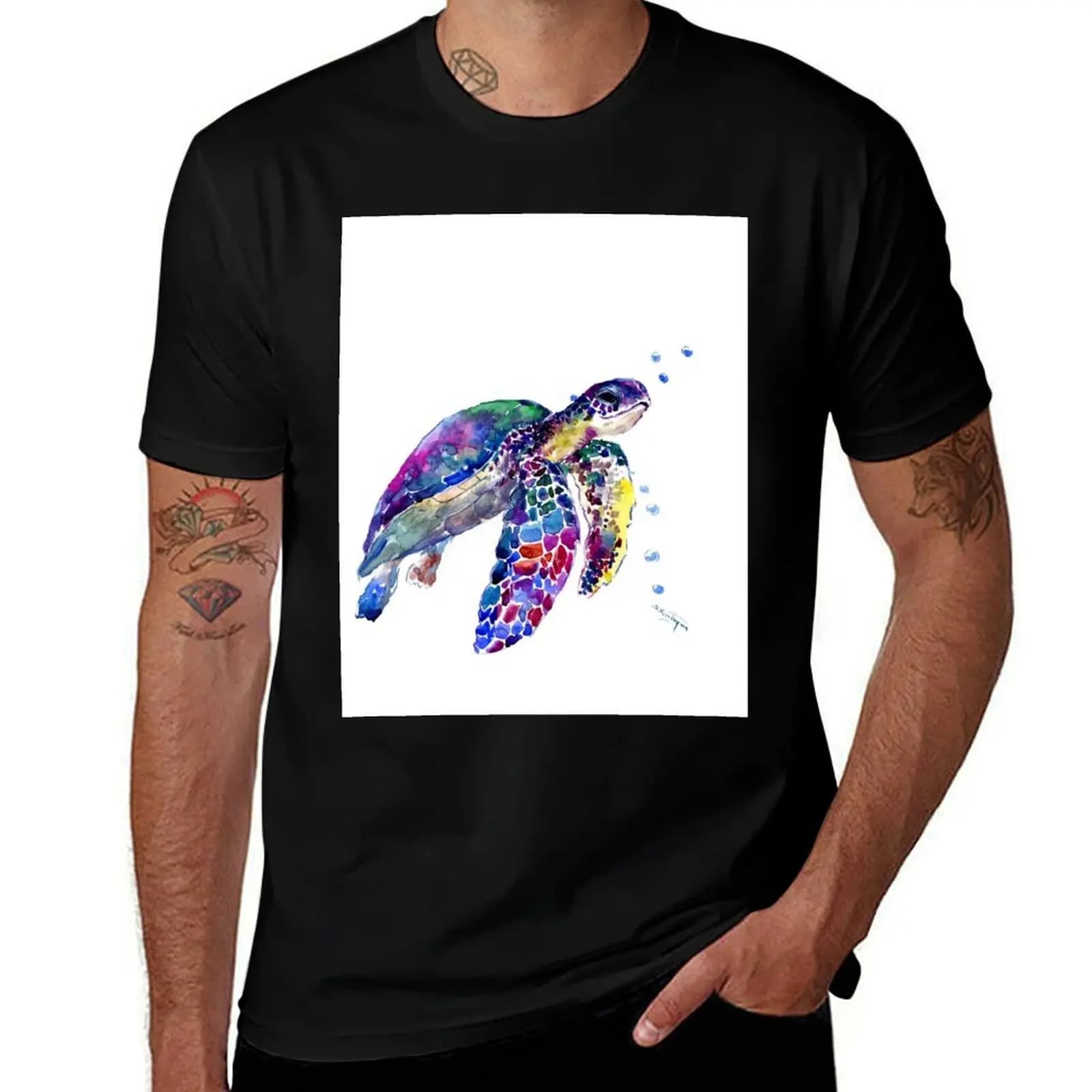 Sea Turtle T-Shirt Tough Fabric Work Tee T-Shirt