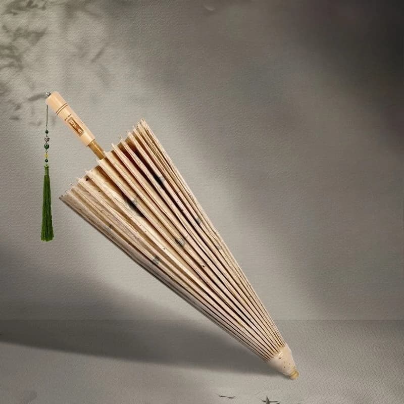 Oil-paper umbrella Double intangible cultural heritage rainproof and sunscreen Handmade ancient wind umbrella Weather