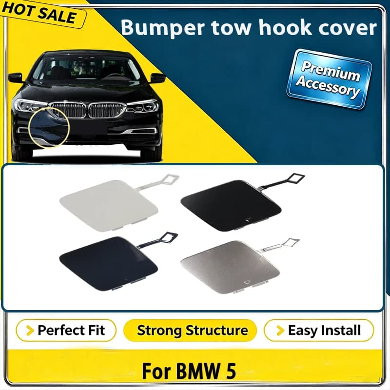 For BMW 5 G30 G31 518 520 535 540 2017 2018 2019 2020 Front Bumper Tow Hook Cap Towing Eye Cover 51117427448 Car Accessories