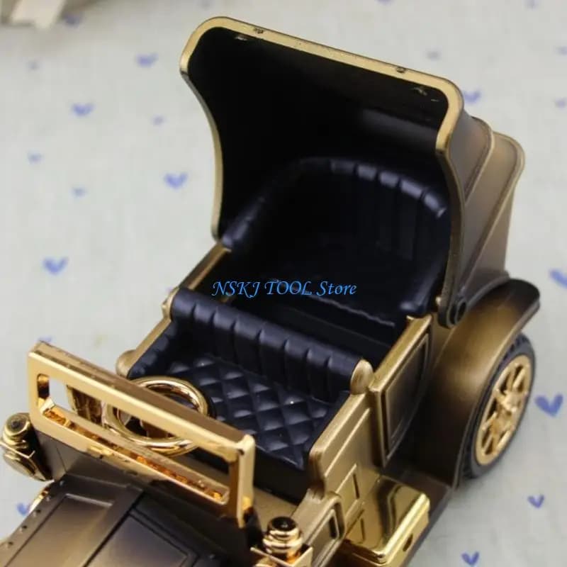 L8RC Nostalgic Train Model Antique Vehicle Design Hand Wind Up Music Box Ornament