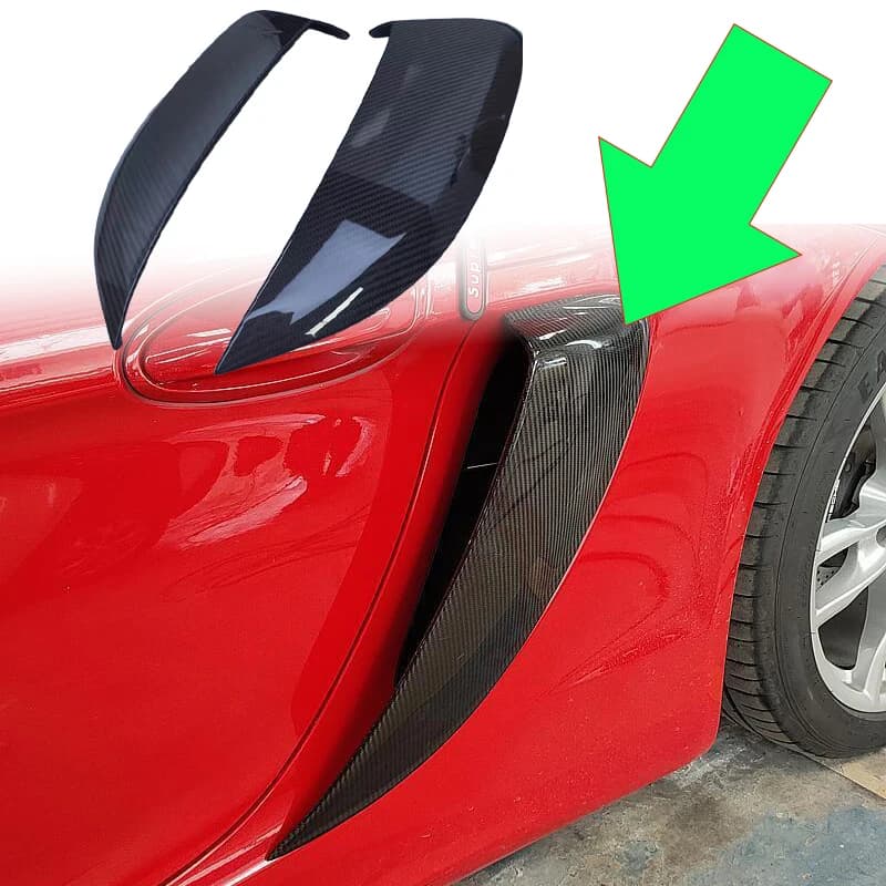 Non GT4 Side Air Intake Vent For 2013‑2016 Porsche 981 Cayman Boxster Car Exterior Body Kit Rear Side Air Outlet Auto Modificati