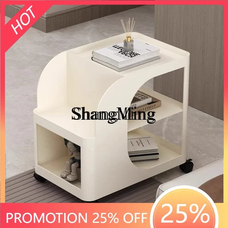 SM looking cream wind sofa side table mobile small coffee table simple modern creative small side table net red side cabinet