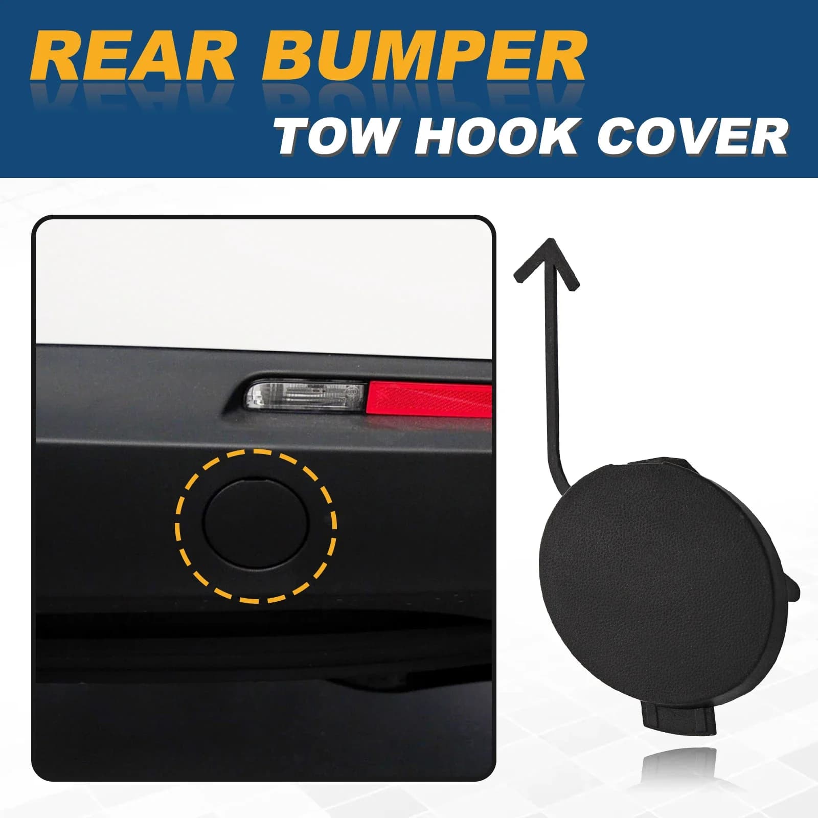 For VW Tiguan 2009 2017 Rear Bumper Tow Hook Cap Towing Eye Cover 5N08074419B9 Car Accessories
