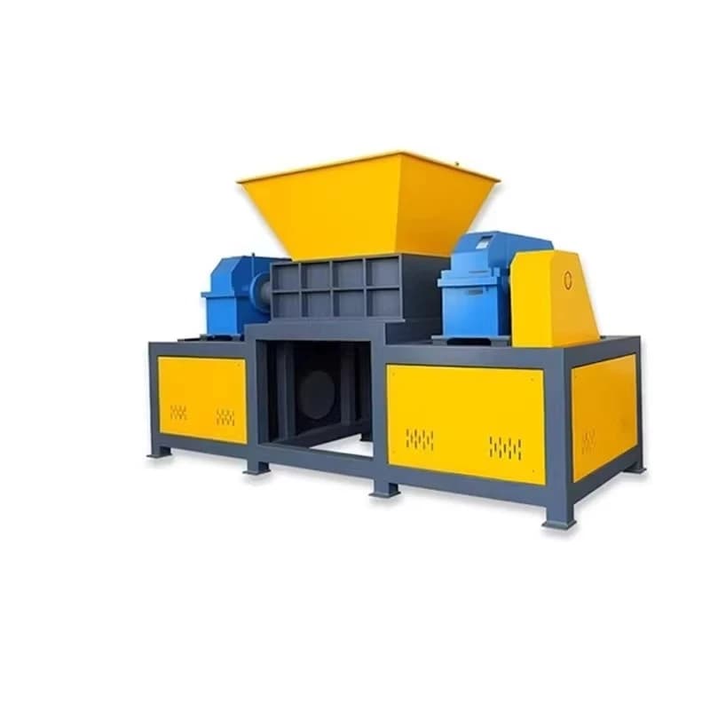 Small shredder, plastic wood scrap iron crushing double shaft large multi-functional crusher
