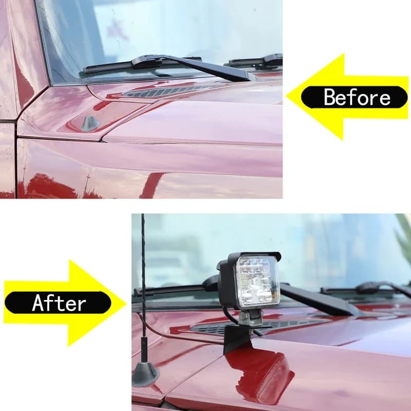 For 2007-2021 Toyota FJ Cruiser Car Engine Cover Lamp Holder Bracket Engine Cover Spotlight Bracket Car Modification Accessories