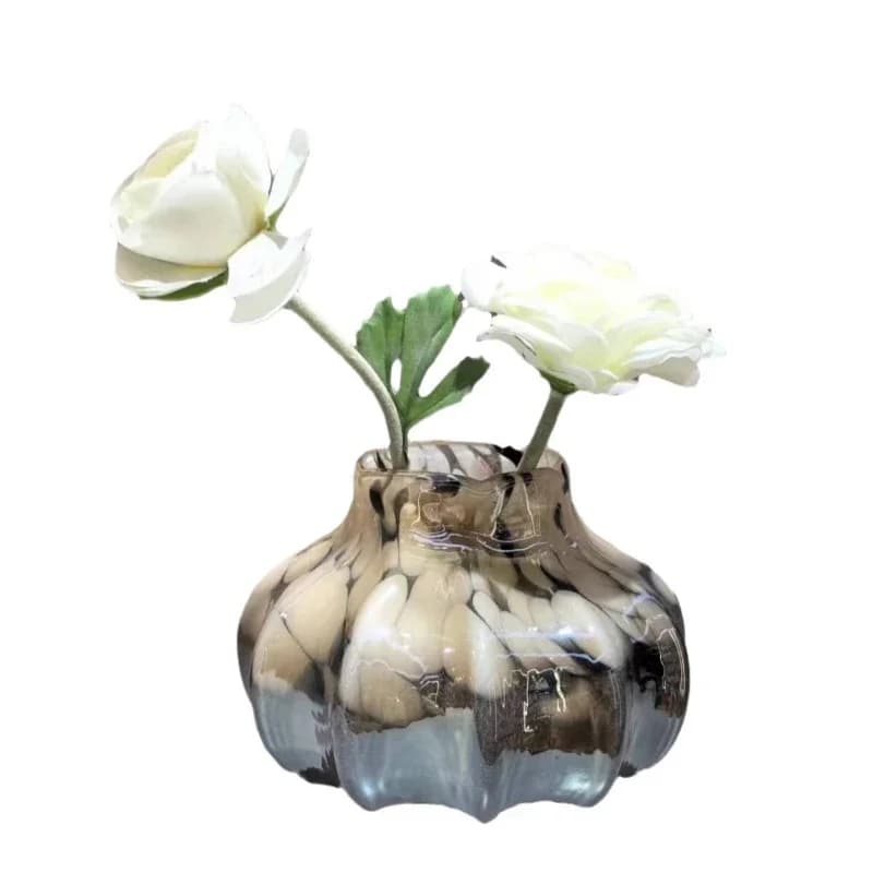 Glazed creative entrance dining table vase ornament, living room flower arrangement high-end