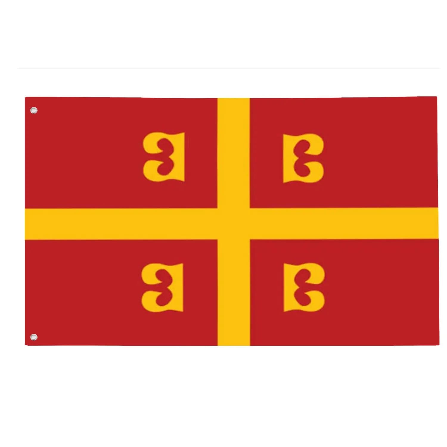 1pc 3x5FT Byzantine Flag with 2 Rings, Suitable for Garden / Outdoor/ Indoor Use. Wall Banner, Poster Banner for Home Decor