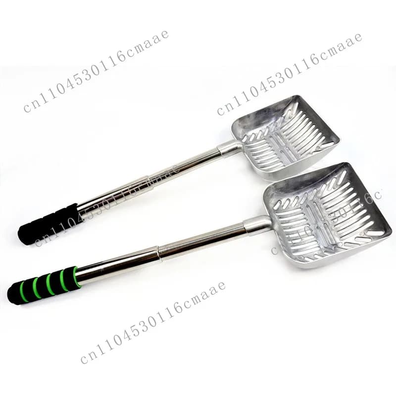 Pet Telescopic Cat Litter Scoop, Pet Cleaning Collector, Pet Supplies Large Mesh Metal Cat Litter Scoop