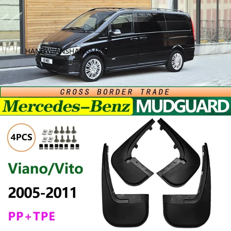 For Mercedes Benz V-Class Vito Viano W639 Mudguard Car Fenders Mud Flaps Vito Splash Guards 2006-2011 Metris Mudflaps