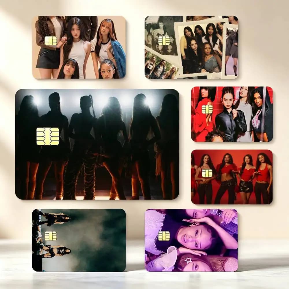 Katseye High‑Def Game Chip Decals Credit Card Tiny Waterproof Vinyl Decor Practical Present