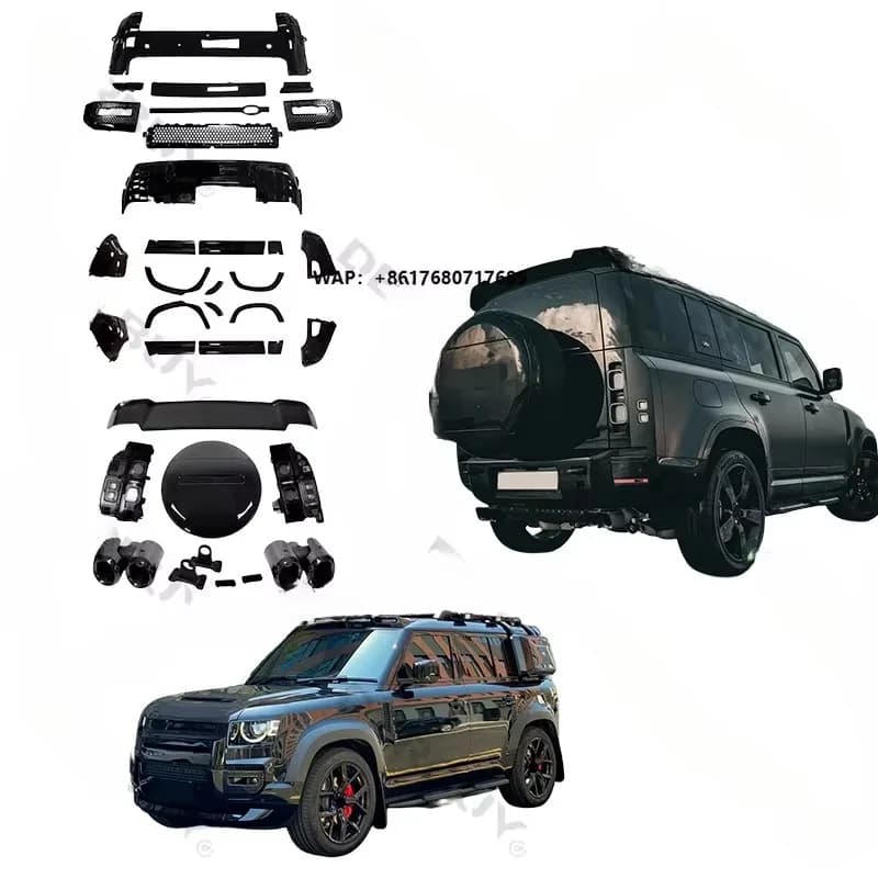 New Design Auto Modification Body Kit for  Defender 90 110 L663 Black 007 Style Complete Kit Customizable Carbon Fiber