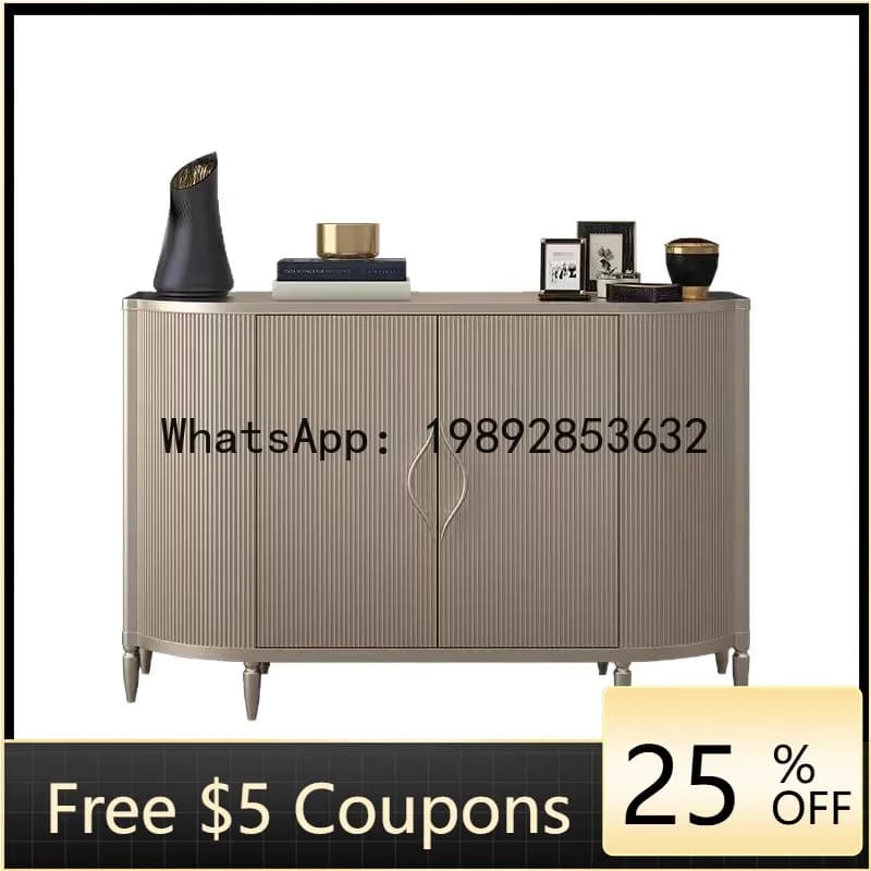 Z3  High-End Entryway Hallway Cabinet Modern Minimalist Sideboard French Style Solid Wood Shoe Cabinet