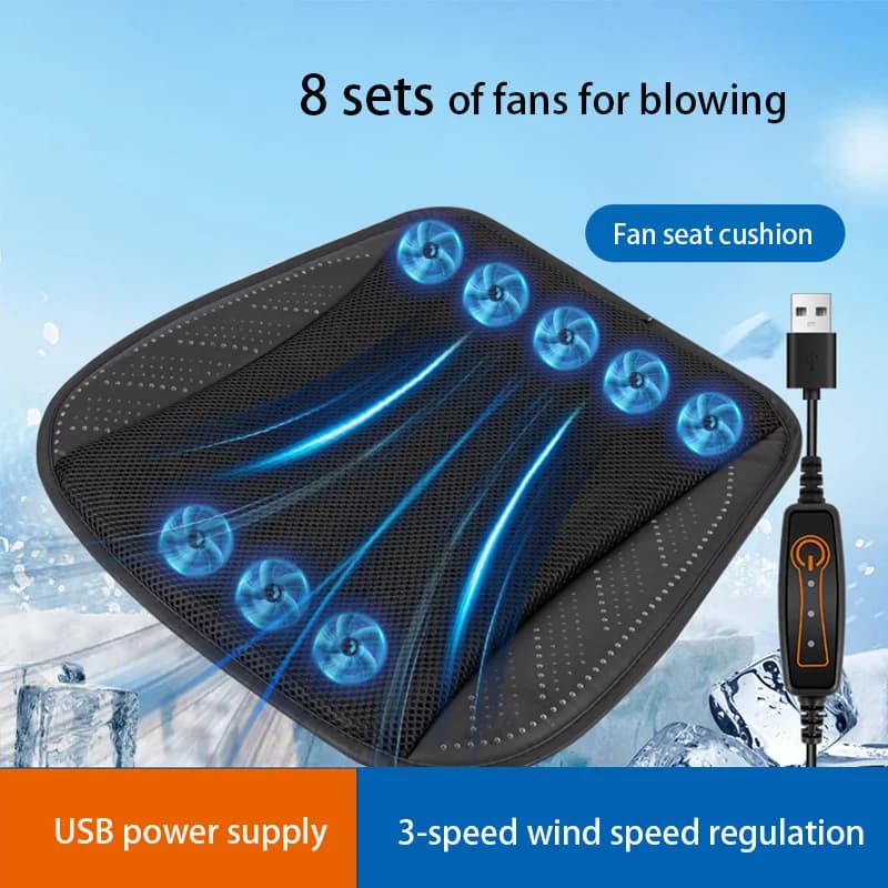 Car VentilatedSeat Chair Cover Universal High Rebound Sponge Seat Cover Cooling Cushion InteriorCar Decoration Ventilation Sheet