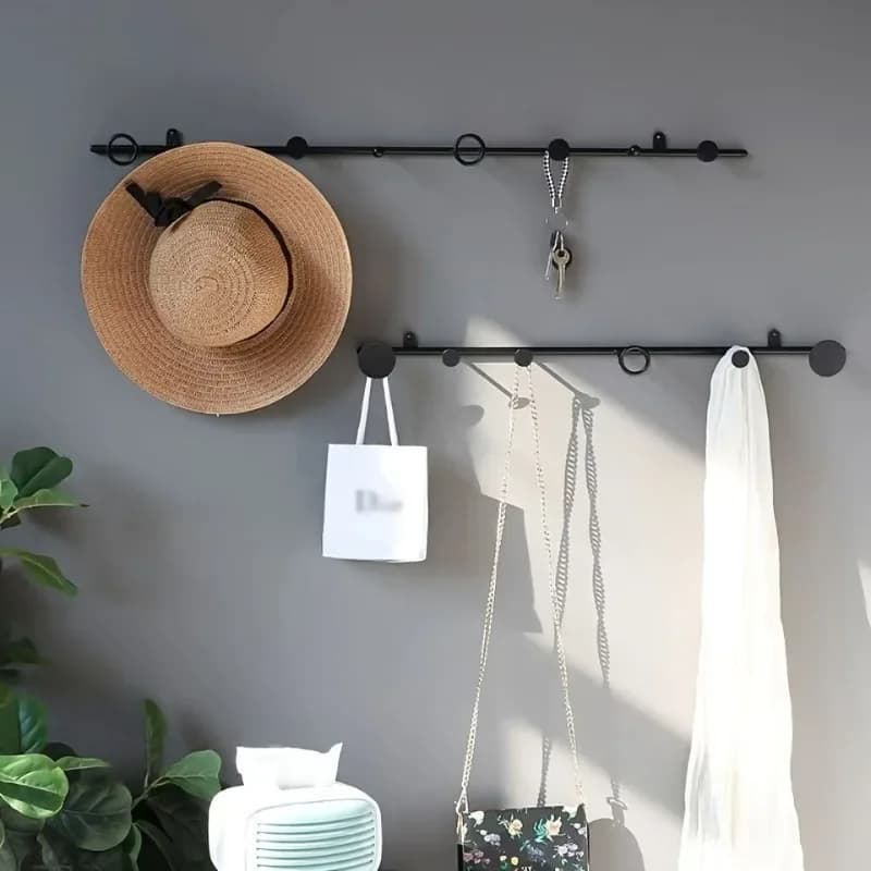 Light Luxury Wall Coat Rack 6/8 Hooks Hat Bag Key Holder Room Decor Hanging Shelf Wall Hanger with Hooks Home Organizer Gift