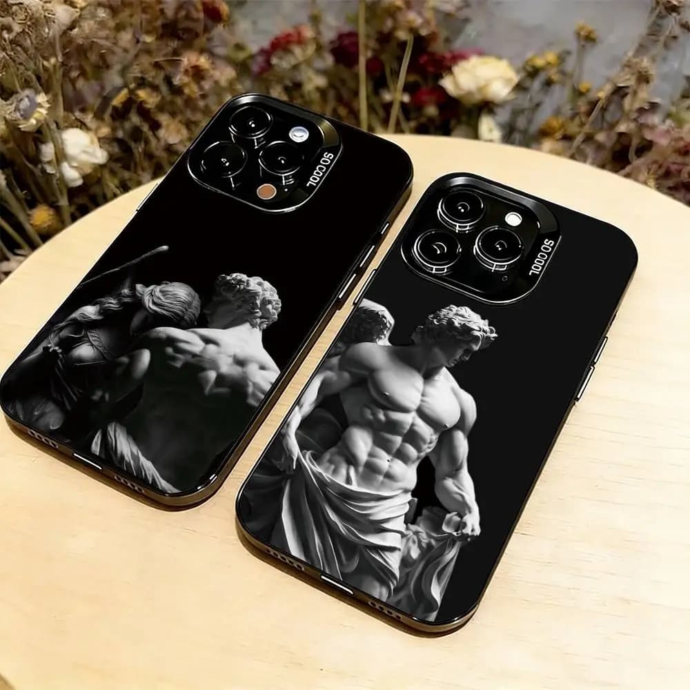 Ancient Greek statues Phone Case For iPhone 17,16,15,14,13,12,11 Plus,Pro Max,XS,Colorful Silver Phone case Funda Cover