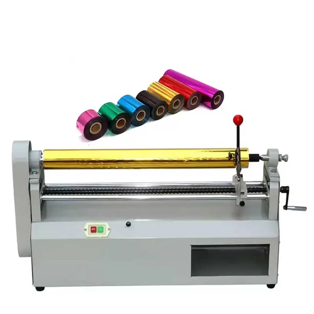 Electric Aluminum Foil Cutting Machine 70cm width Anodized Aluminum Slitting Machine Ribbon Hot Stamping Paper Cutter