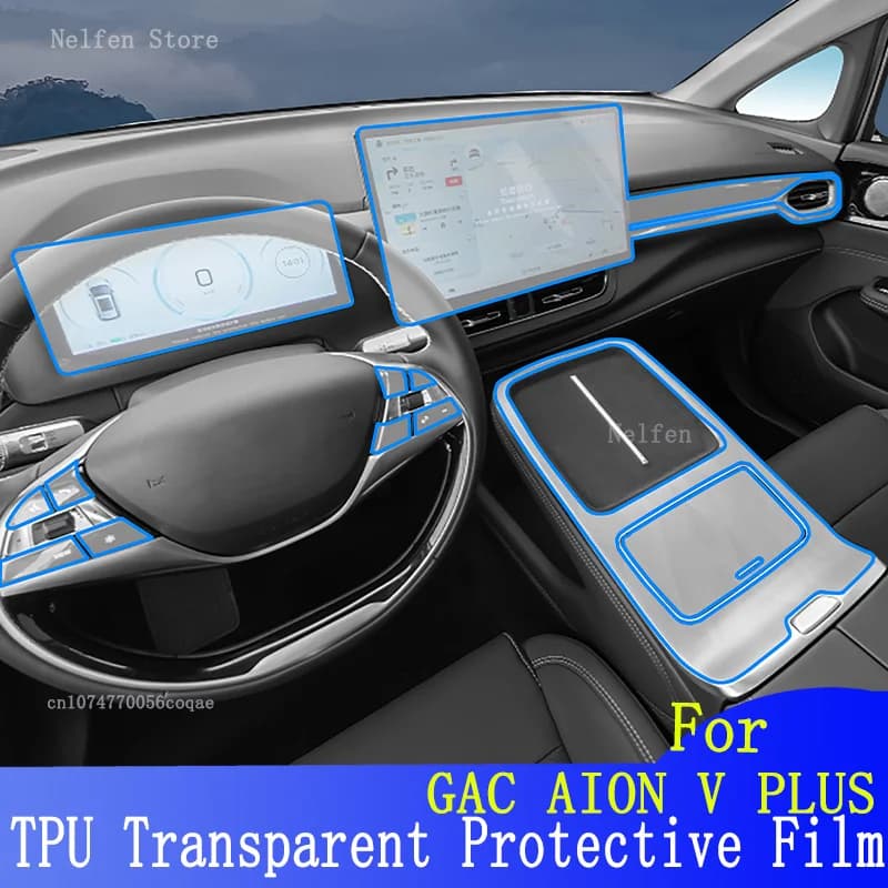 For  GAC AION V PLUS 2024-2025 Hybird Car GPS Navigation  Film LCD Screen Center Console TPU Protective Decoration Sticker