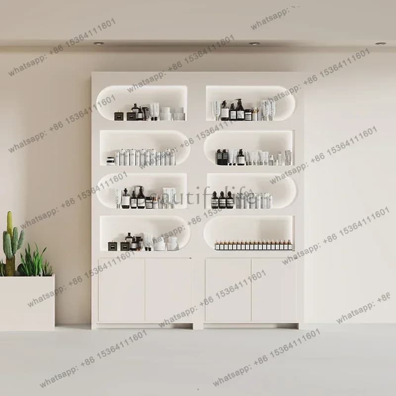 LD Nail Art Storage Display Cabinet Barber Shop Cabinet Beauty Salon Cosmetics Product Display Rack