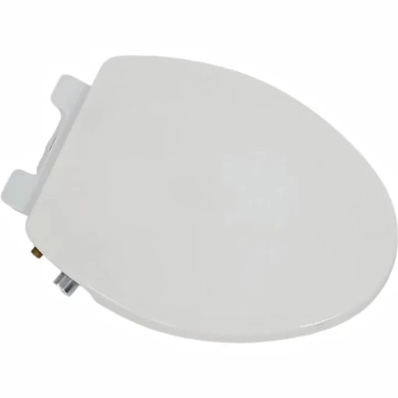 Polypropylene plastic toilet lid for toilets with a push-button quick-release function
