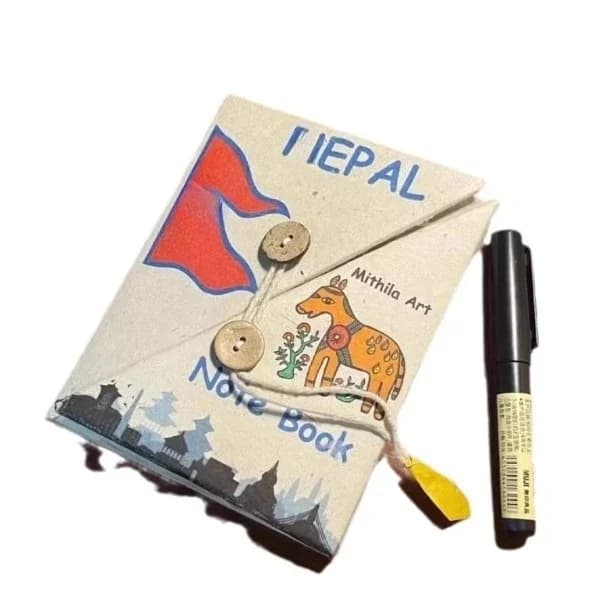 Handmade, handbook, high-value niche pocket book, retro Japanese button diary, notebook