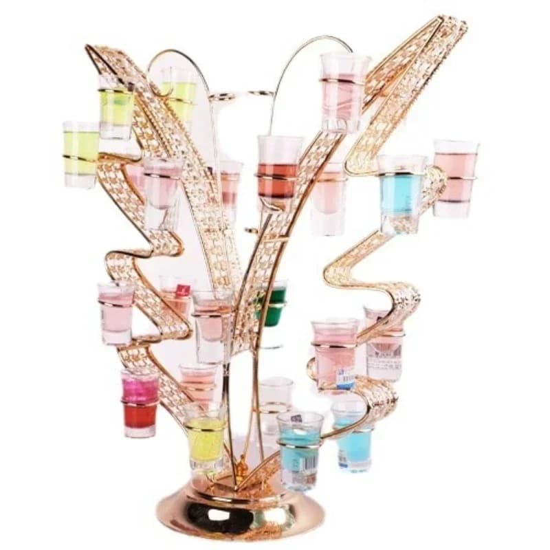 Luminous butterfly cup holder bullet cup beach glass cocktail glass holder creative led color light bar KTV supplies