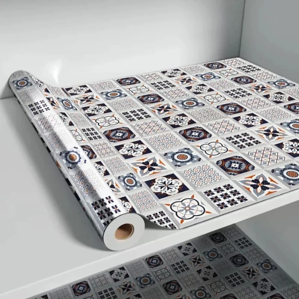 3D Geometric PVC Wall Stickers, Self Adhesive Tile Stickers Waterproof Oil-Proof Kitchen Bathroom, Removable Home Wallpaper