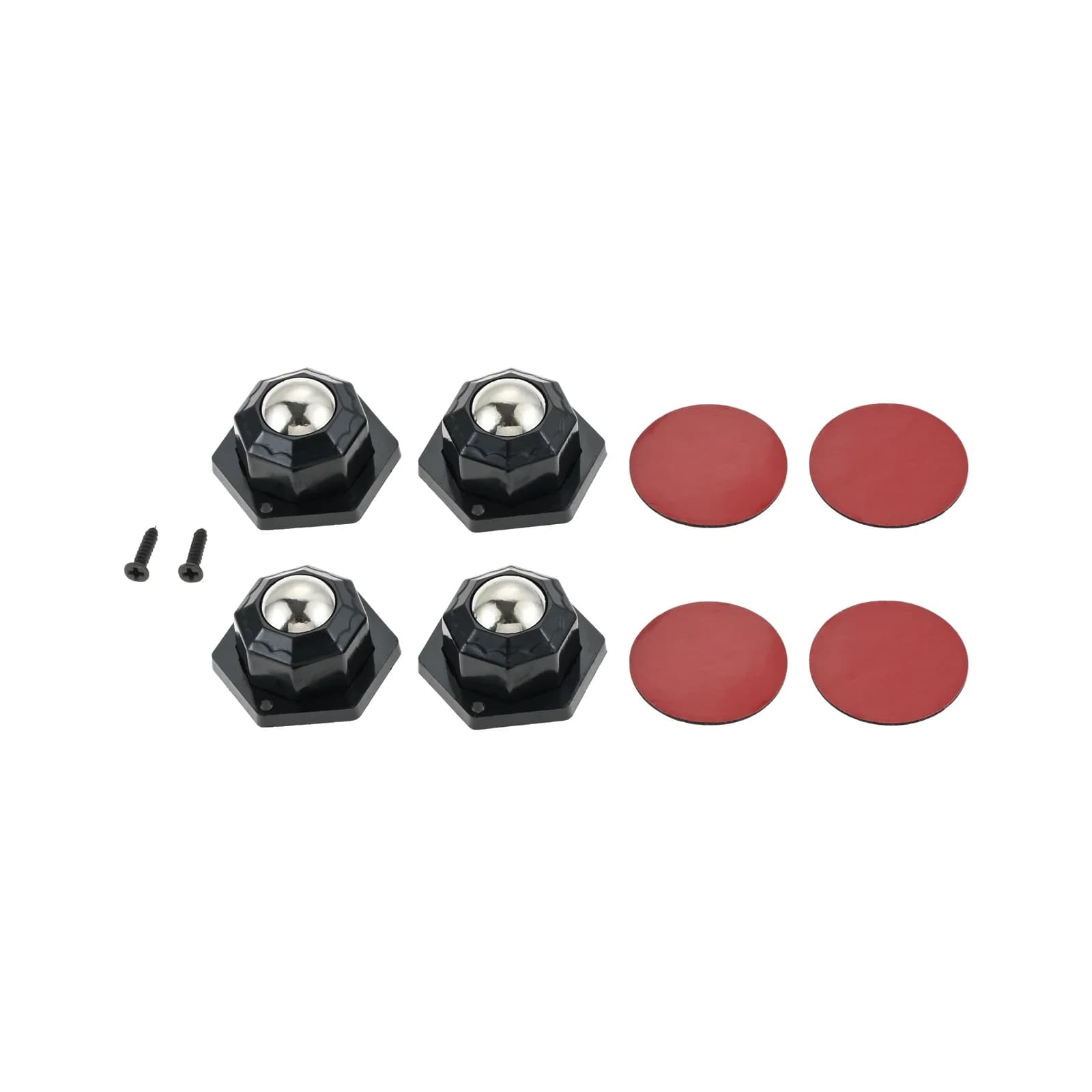 4Pcs Furniture Casters Wheels 80Kg Heavy Duty Universal Wheel 360° Rotation Stainless Steel Strong Self Adhesive Casters Wheels