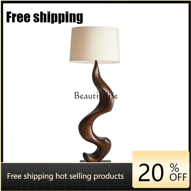 X4 Italian minimalist twist solid wood floor ornament creative solid wood atmosphere high-end decoration