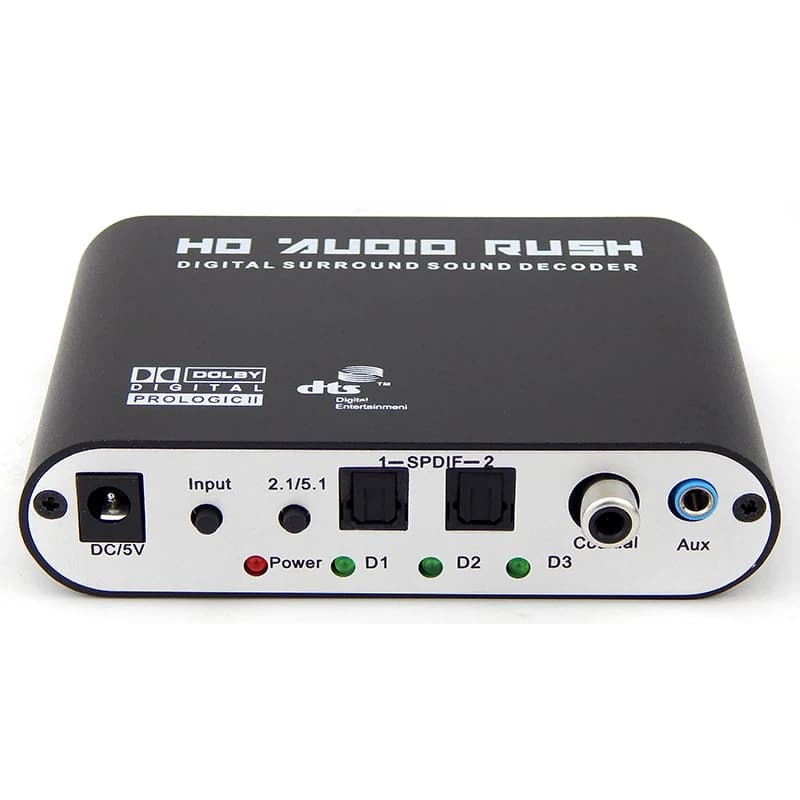 【Hot】Digital Bluetooth-compatib 5.1 Audio Decoder Coaxial Optical To 5.1CH RCA Converter Sound Audio Adapter hifi Amplifier Conv