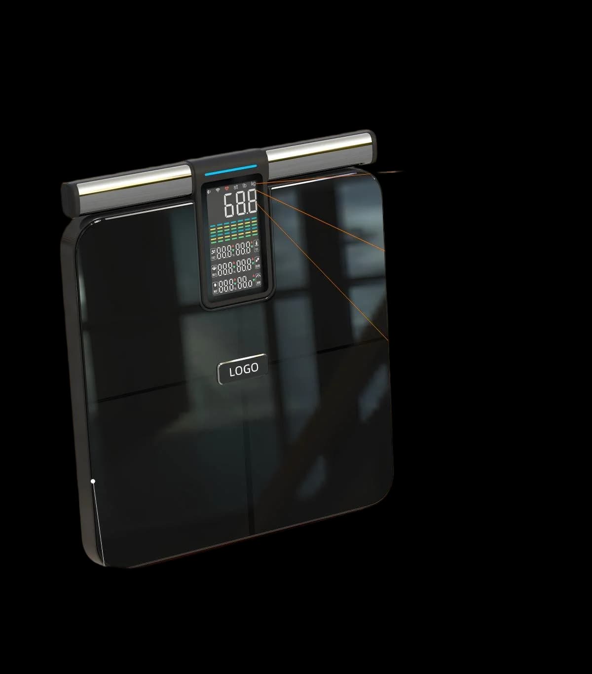 High-Precision 8-Electrode Smart Health Body Fat Scale Generates Body Composition Report