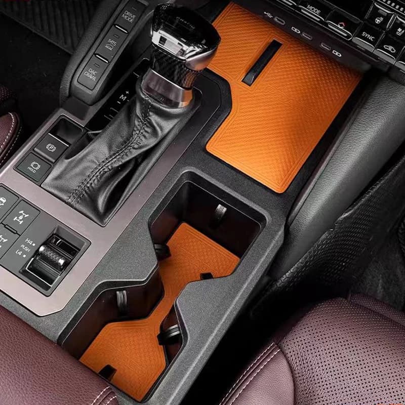 Leather Gate Slot For Toyota Land Cruiser LC250 2024 Accessories Door Mats Gate Slot Mat Cup Pads Left Hand Drive