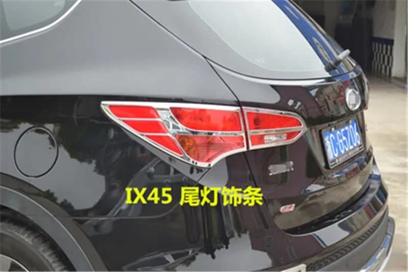 for Hyundai Santa Fe/ix45 2013-2016 ABS Chrome Front Rear headlight Lamp Cover Fog light Lamp Cover Trim Car styling